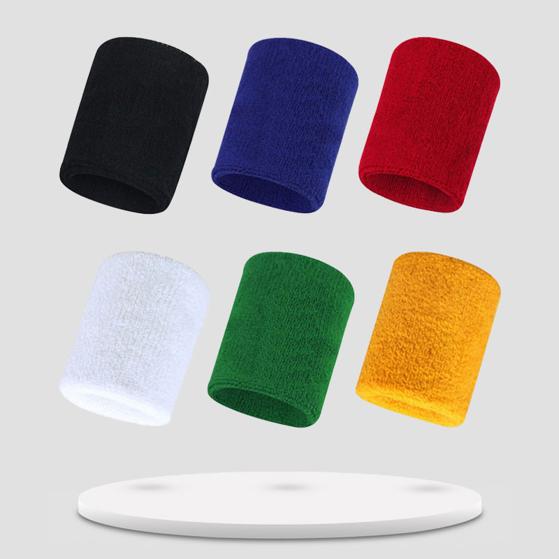 Wristband Pair Sweat - 1 زوج القطن مطاطا معصمه دعم