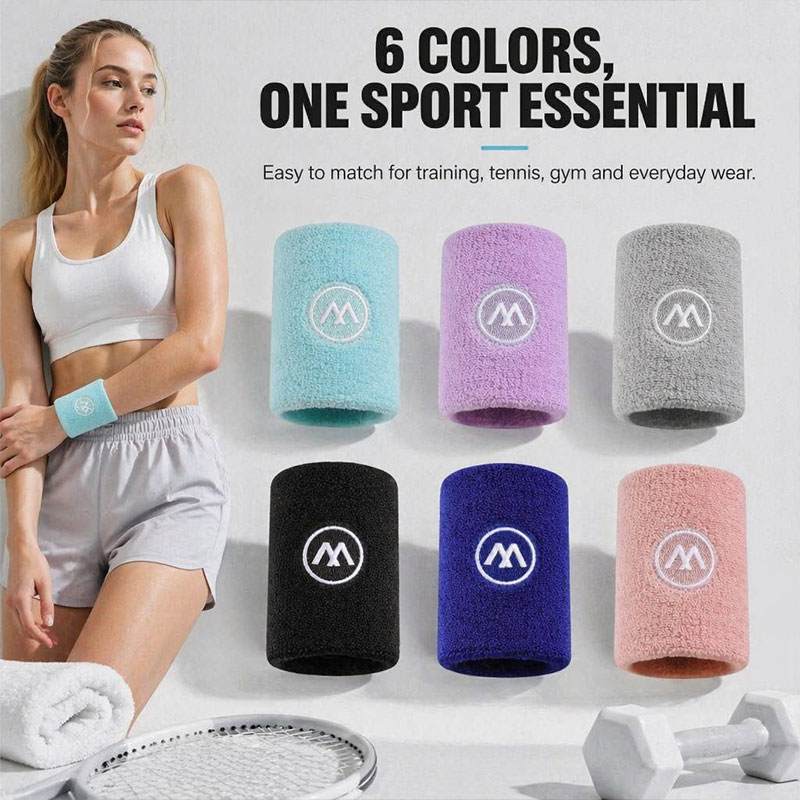 Wristband Pair Sweat - زوج واحد من الأربطة الرياضية الماصة