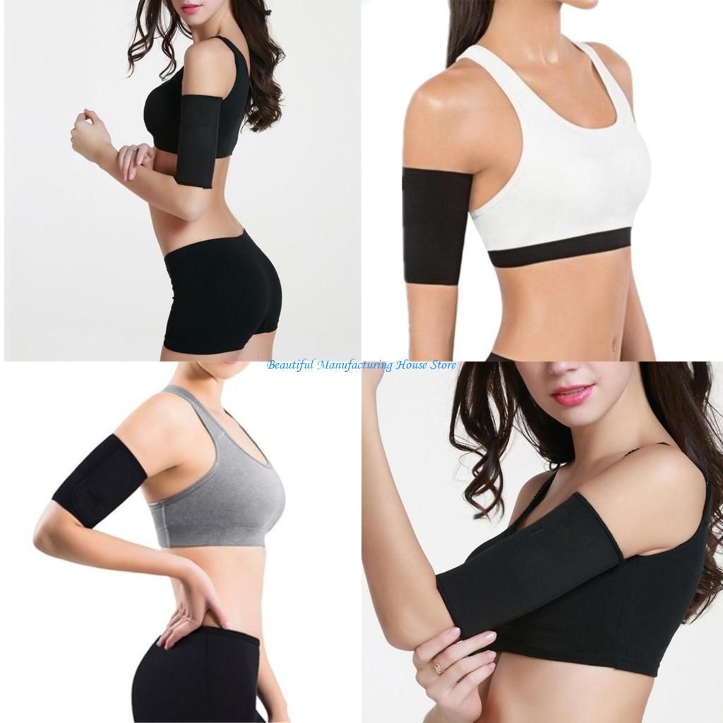 Wristband Pair Sweat - أكمام الذراع E56A لتشكيل عضلات الذراع