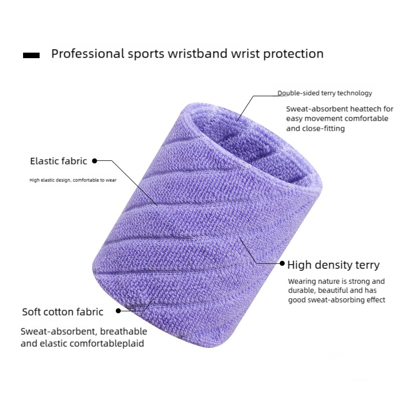 1 Pairs القطن مطاطا معصمه الكب - مراجعة Wristband Pair Sweat وسعره