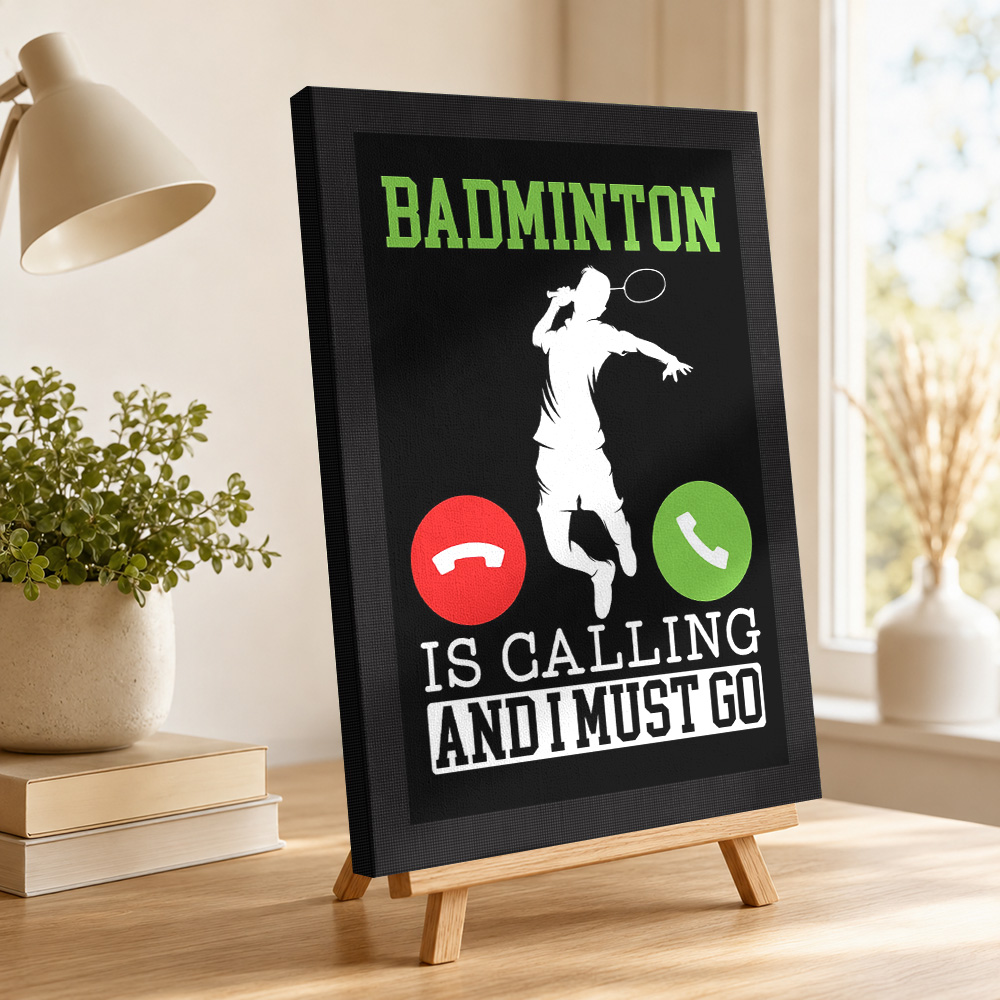 الريشة الطائرة تدعو للعب، لوحة - مراجعة Badminton Is Calling وسعره