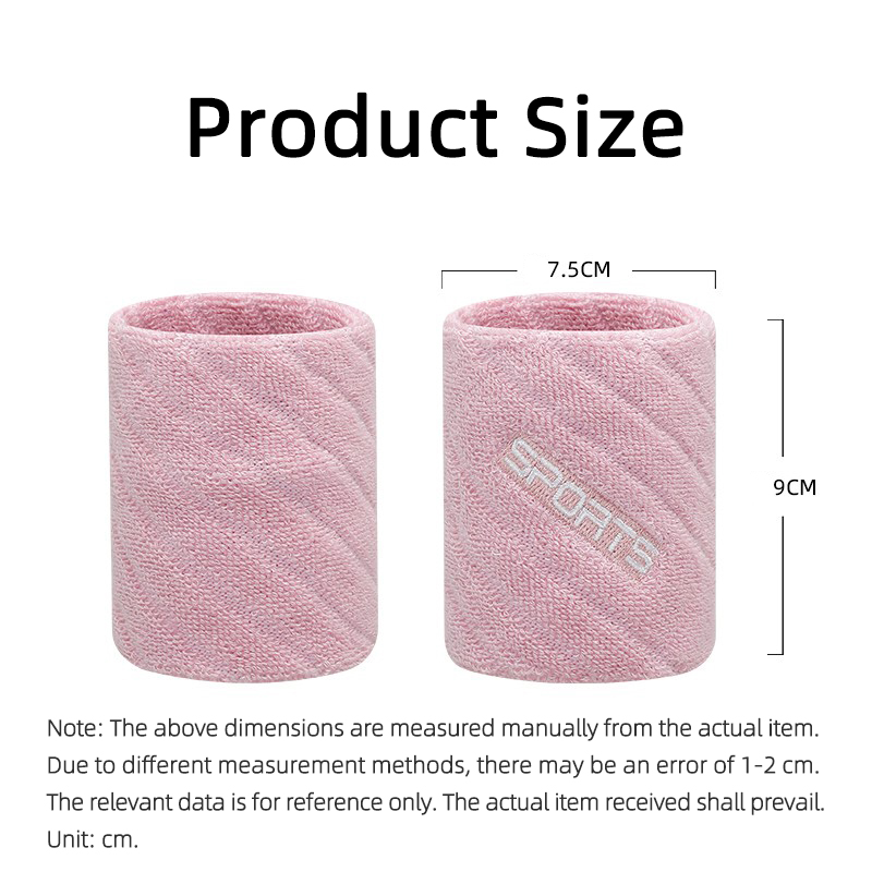 1 Pairs القطن مطاطا معصمه دعم  - مراجعة Wristband Pair Sweat وسعره