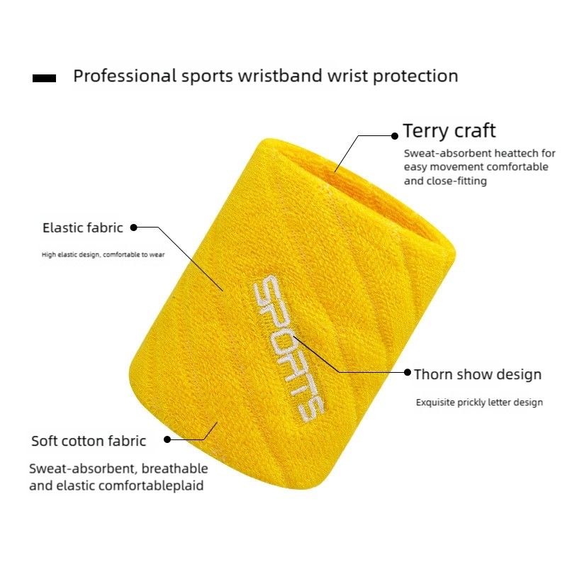 1 Pairs القطن مطاطا معصمه دعم  - مراجعة Wristband Pair Sweat وسعره
