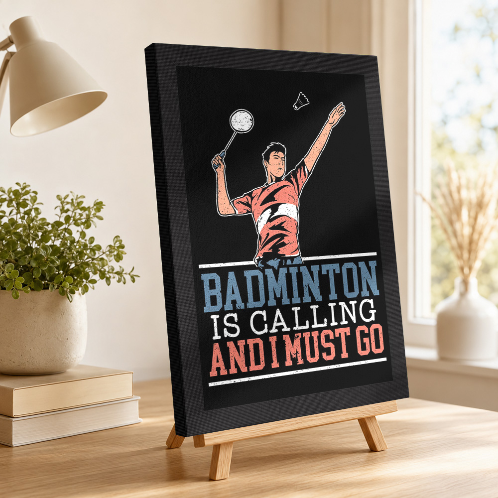 الريشة الطائرة تدعو للعب، لوحة - مراجعة Badminton Is Calling وسعره