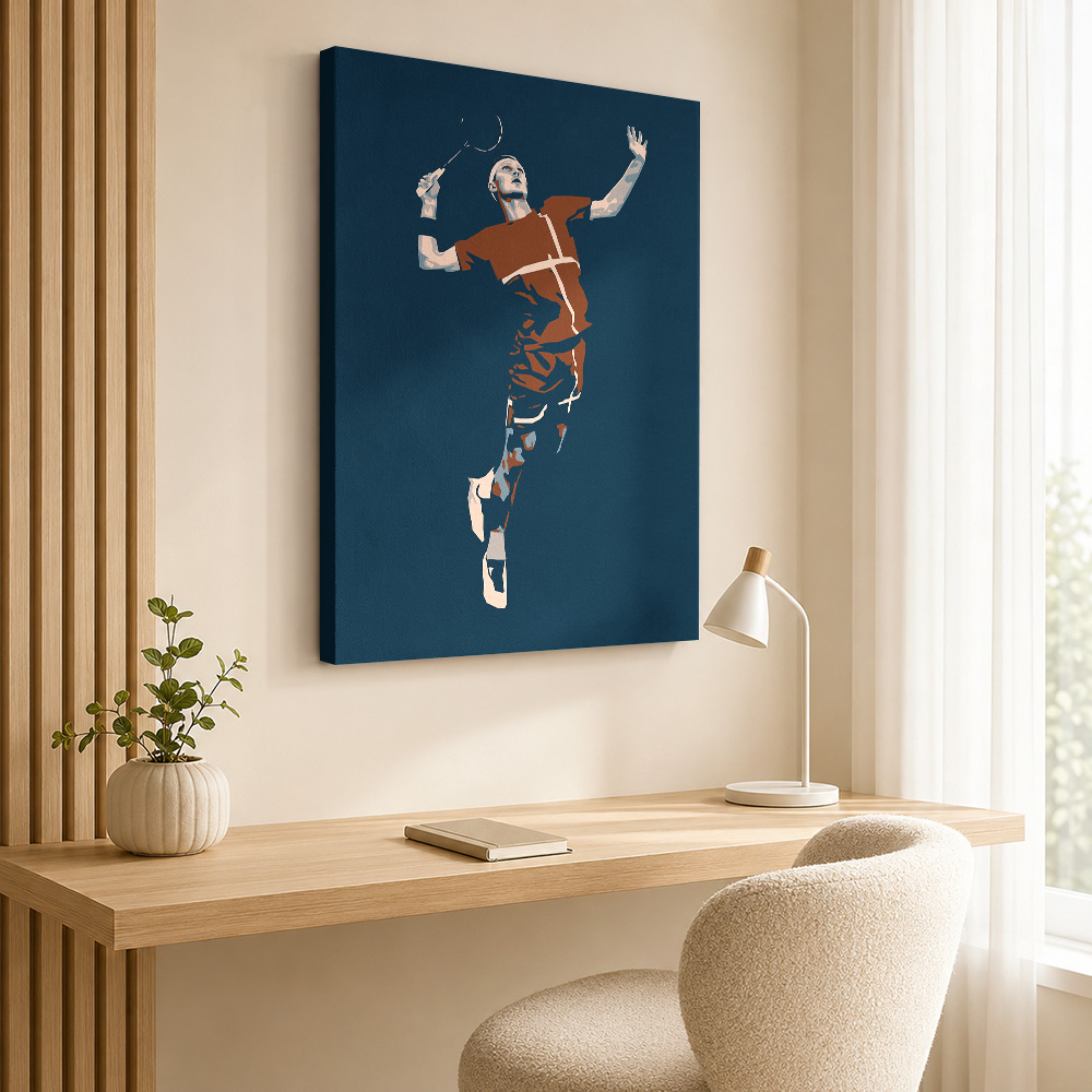 لوحة قماشية لصورة ظل لاعب الري - مراجعة Badminton Photo وسعره
