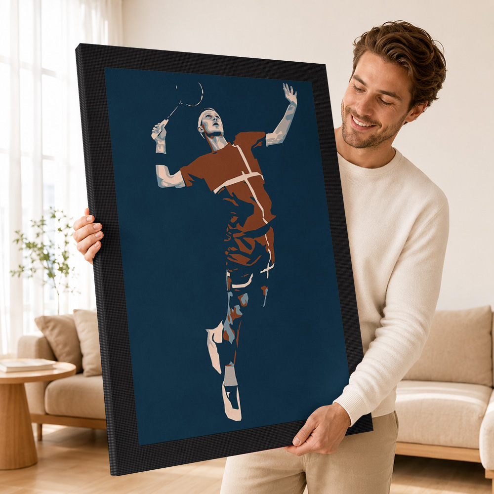 لوحة قماشية لصورة ظل لاعب الري - مراجعة Badminton Photo وسعره