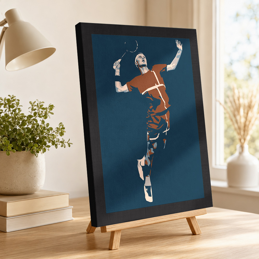 لوحة قماشية لصورة ظل لاعب الري - مراجعة Badminton Photo وسعره